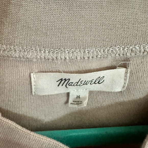 Madewell - Dark Beige Sherpa Crewneck with side button details - Picture 4 of 6